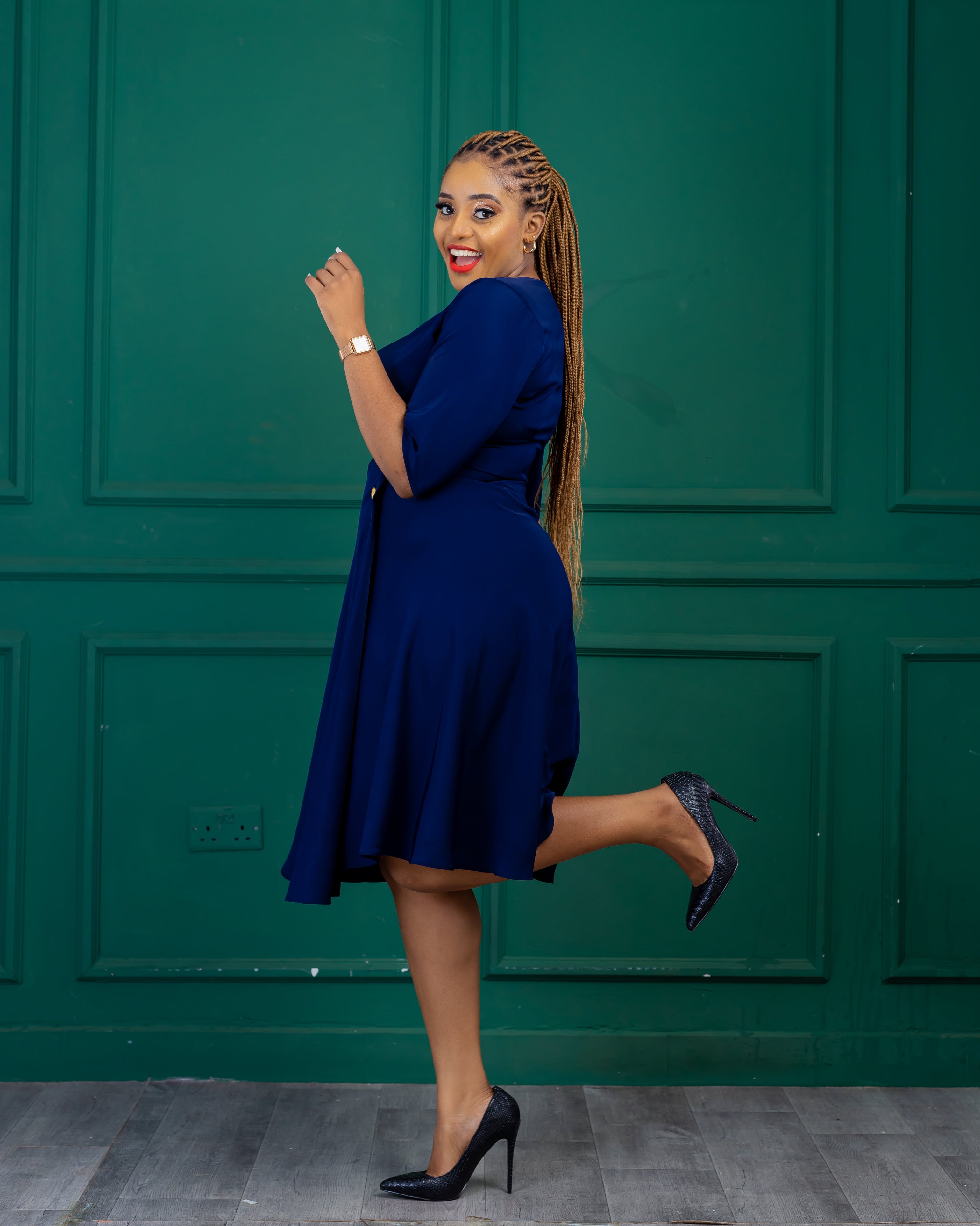 Tuva Dress Navy Blue – Olakira Craft