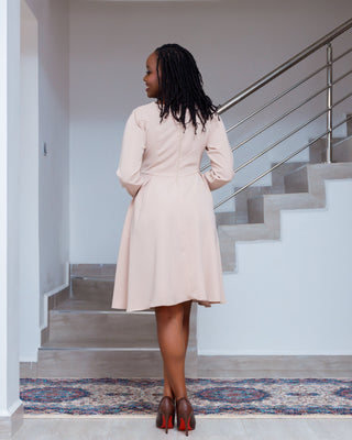 Achivwa Dress - Beige