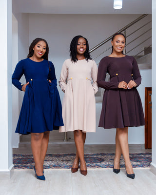 Achivwa Dress - Beige