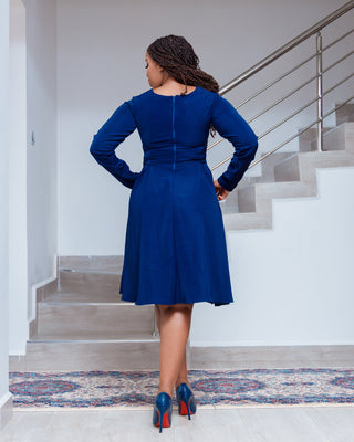 Achivwa Dress - Navy Blue