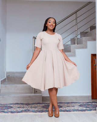 Menyenya Dress - Beige