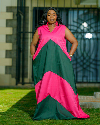 Kiatine Cotton Maxi Dress - Green