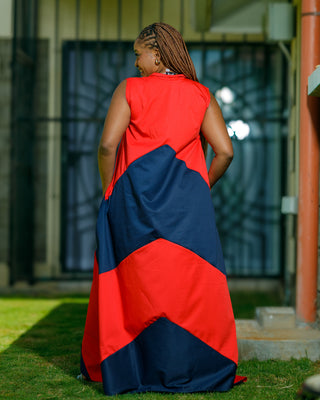 Kiatine Cotton Maxi Dress - Navy