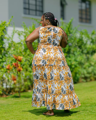 Kivani Maxi Dress - Brown