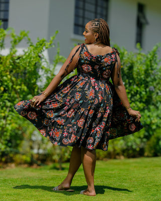 Kivani Knee Dress - Black