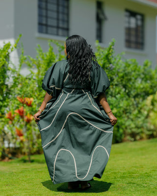 Banya Cotton Kaftan - Green