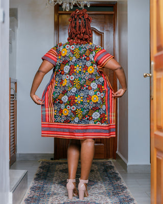 Kyambai Ankara Dress - Red