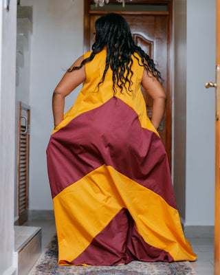 Kiatine Cotton Maxi Dress - Mustard