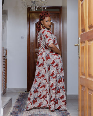 Kilala Shirt Dress - Maroon