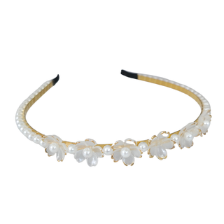 Hairband Floral Details - White