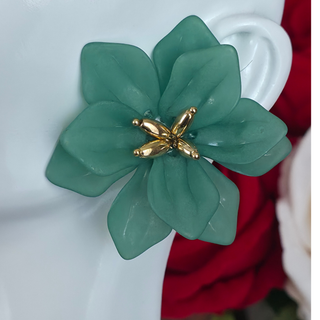 Earrings Floral Design 1 - Green