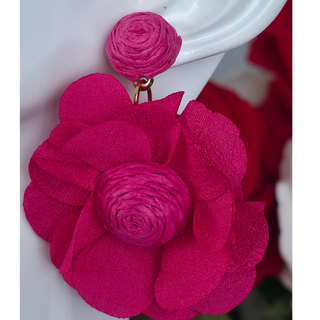 Earrings Floral Design 4 - Pink
