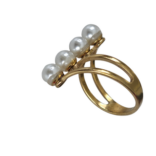 Ring Gold Stone Pearls