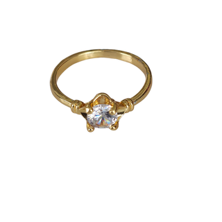 Ring Gold Stone Clear