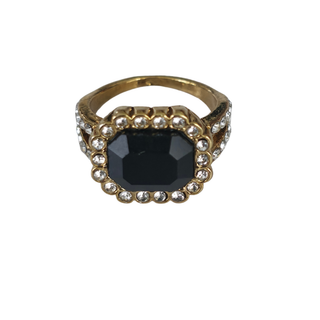 Ring Gold Big Stone - Black