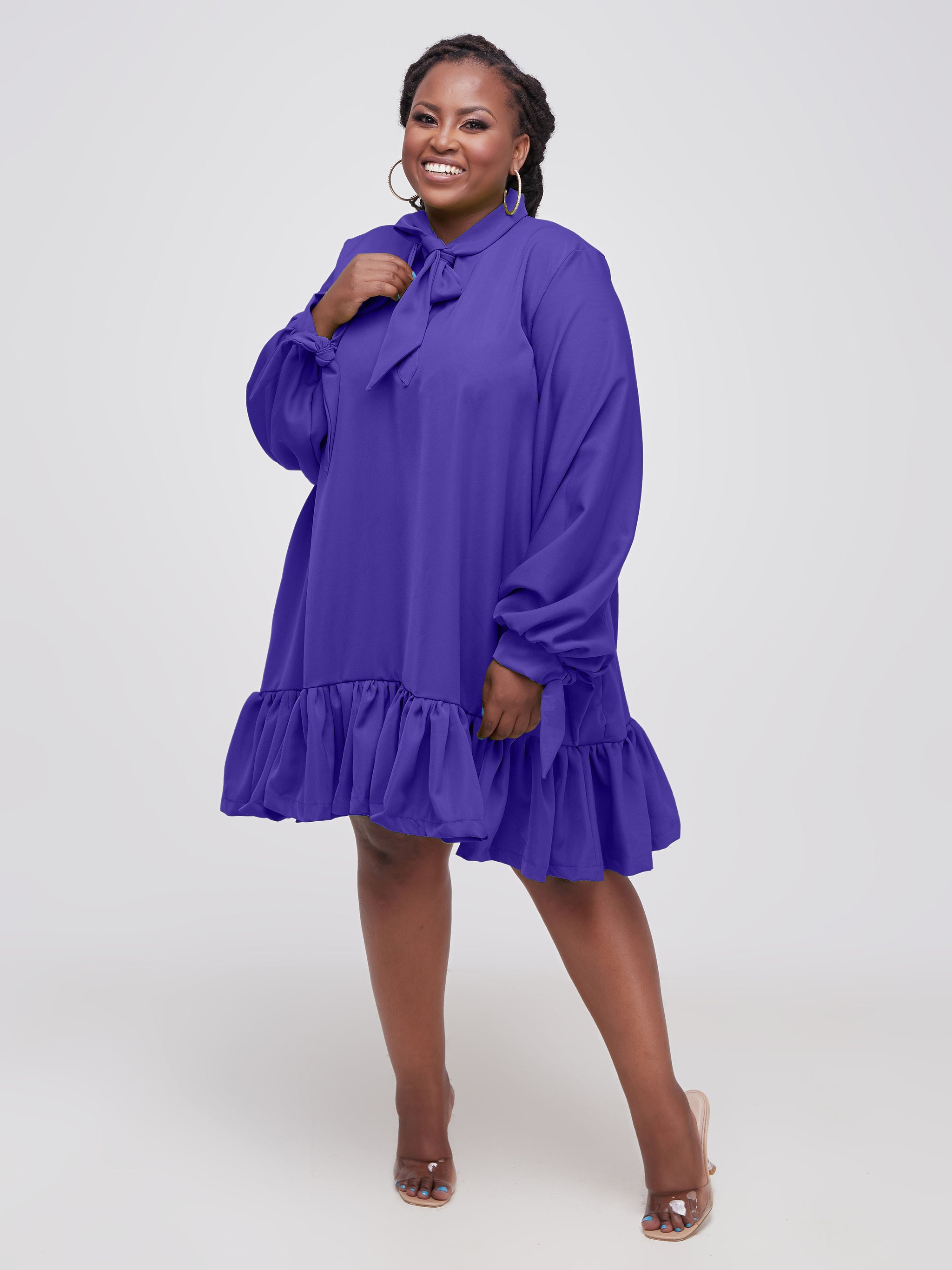 Ruro Shift Dress Royal Purple Olakira Craft