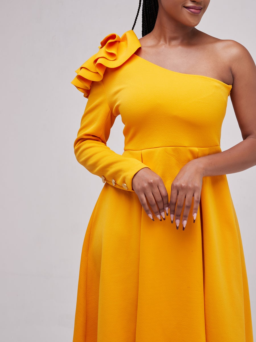 Cara Dress Mustard Yellow Olakira Craft