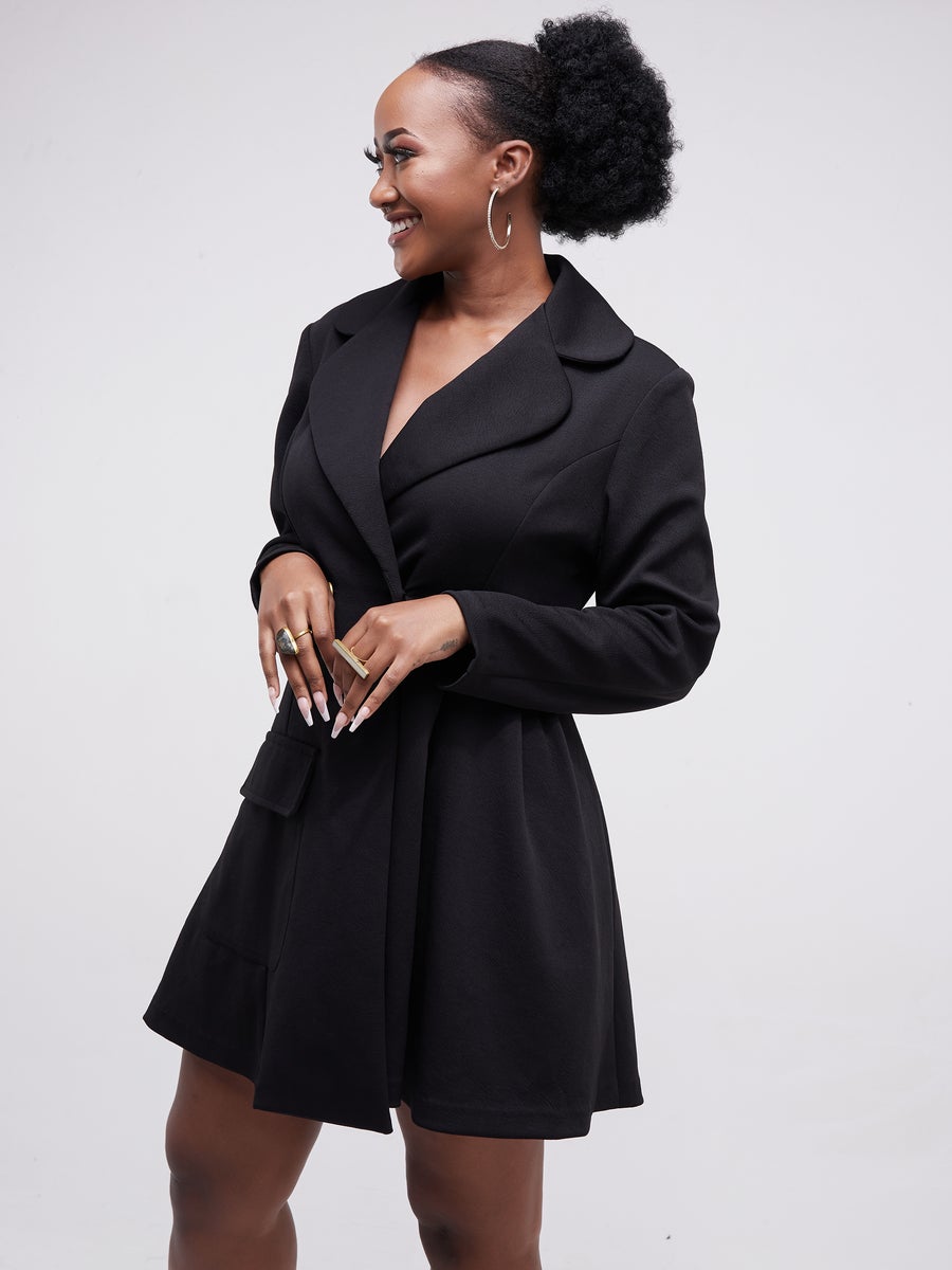 Kalasha Coat Dress Black Olakira Craft