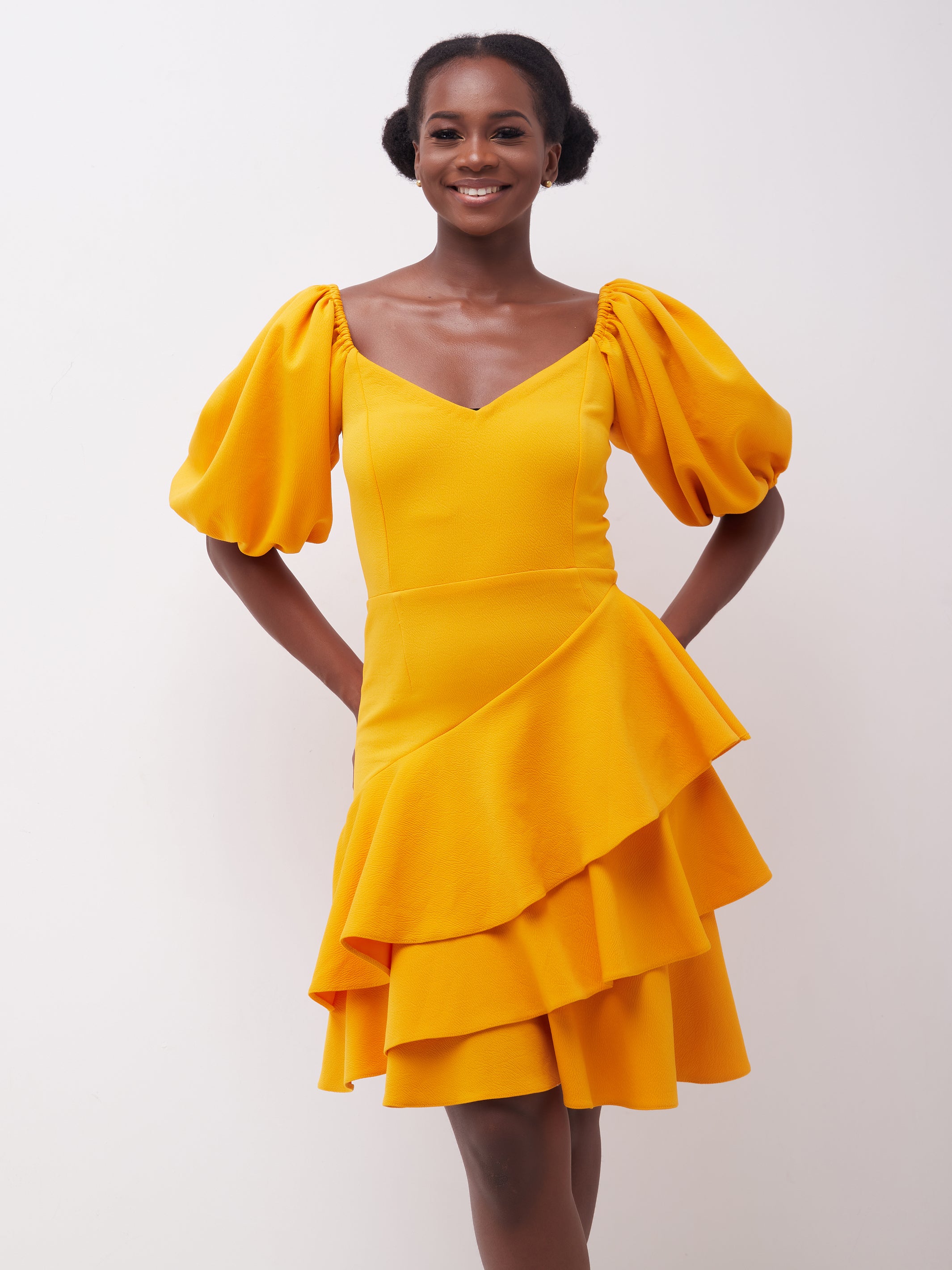 Turo Dress Mustard Yellow Olakira Craft