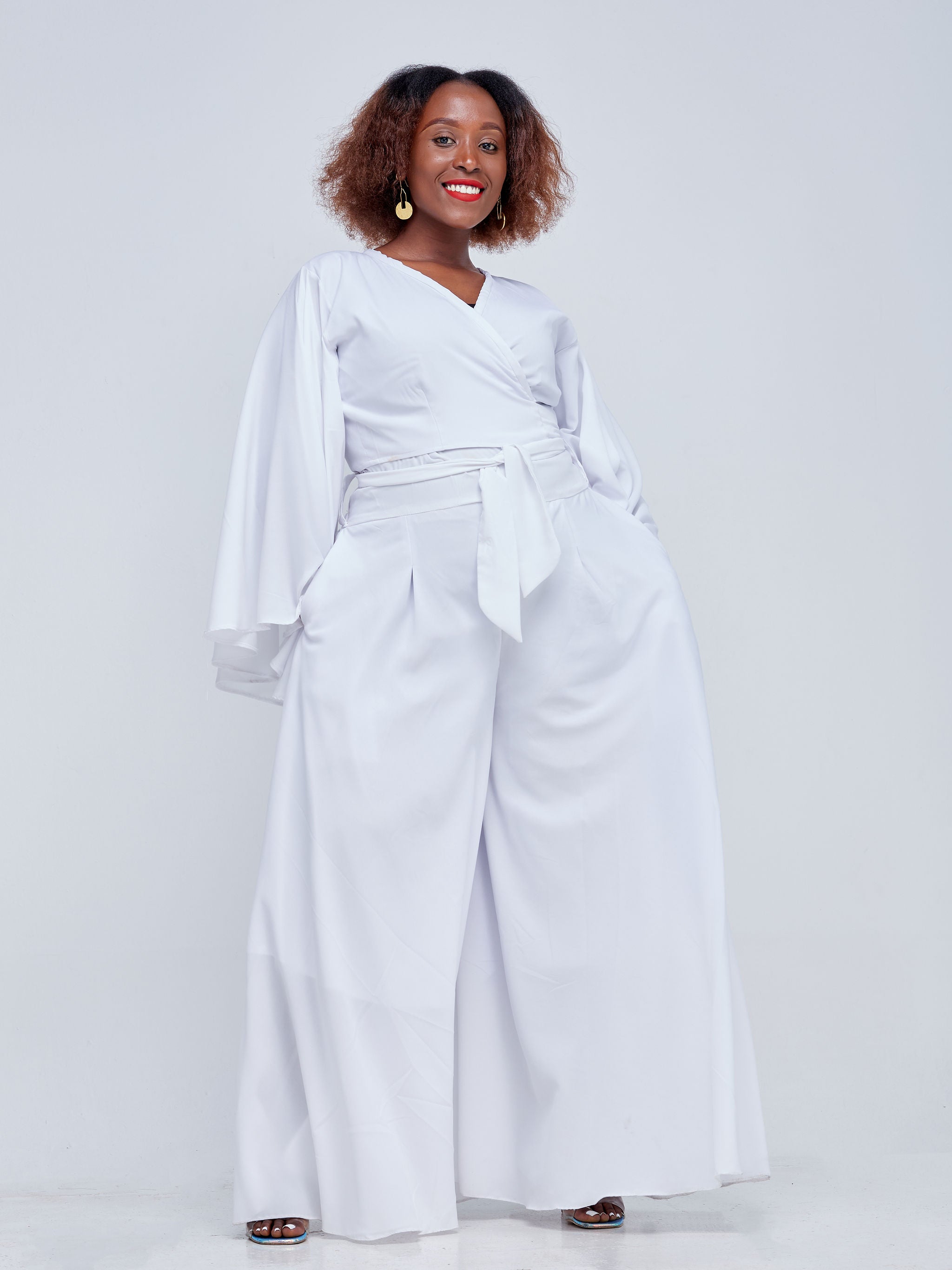 White and hotsell blue palazzo pants
