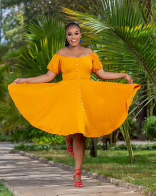 Riat Dress - Mustard Yellow – Olakira Craft