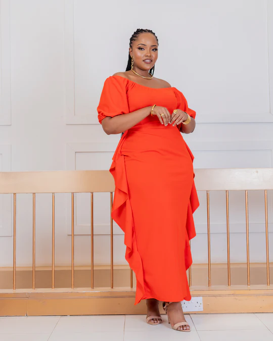 [Orange] Adu Maxi Dress Orange (2XS)