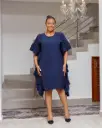 Ainamoi Dress Navy Blue