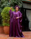 Akado Full Set Kaftan Headgear Purple Currant