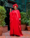 Akado Kaftan Only Without Headband Red