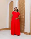 Alim Shift Maxi Dress Red