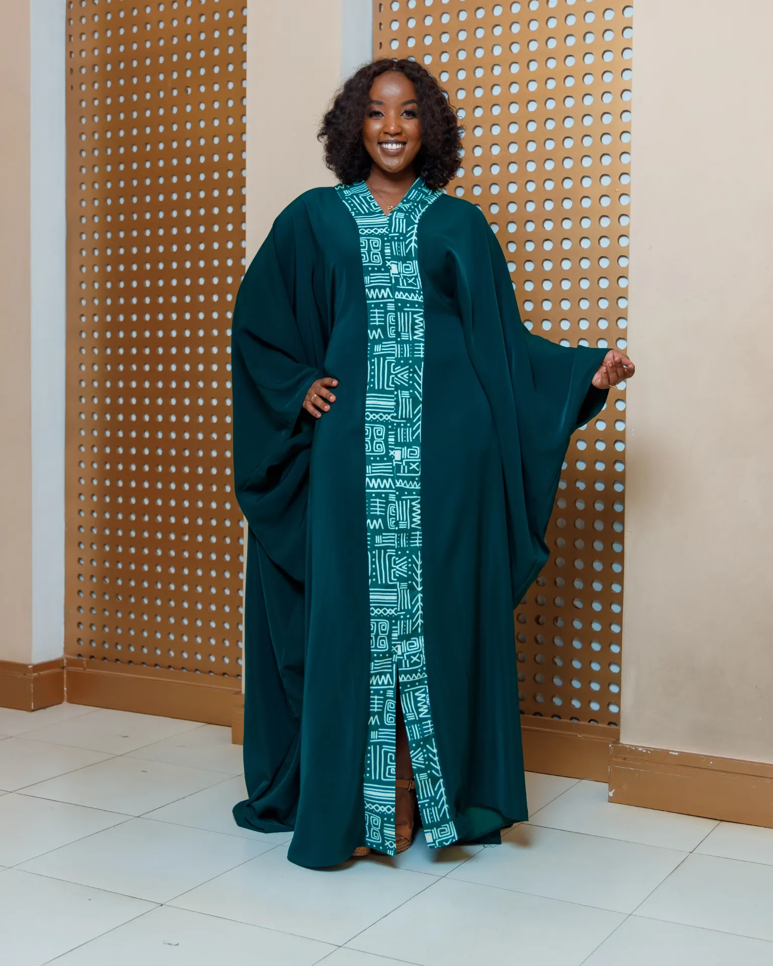 Ankara Akado Kaftan Green