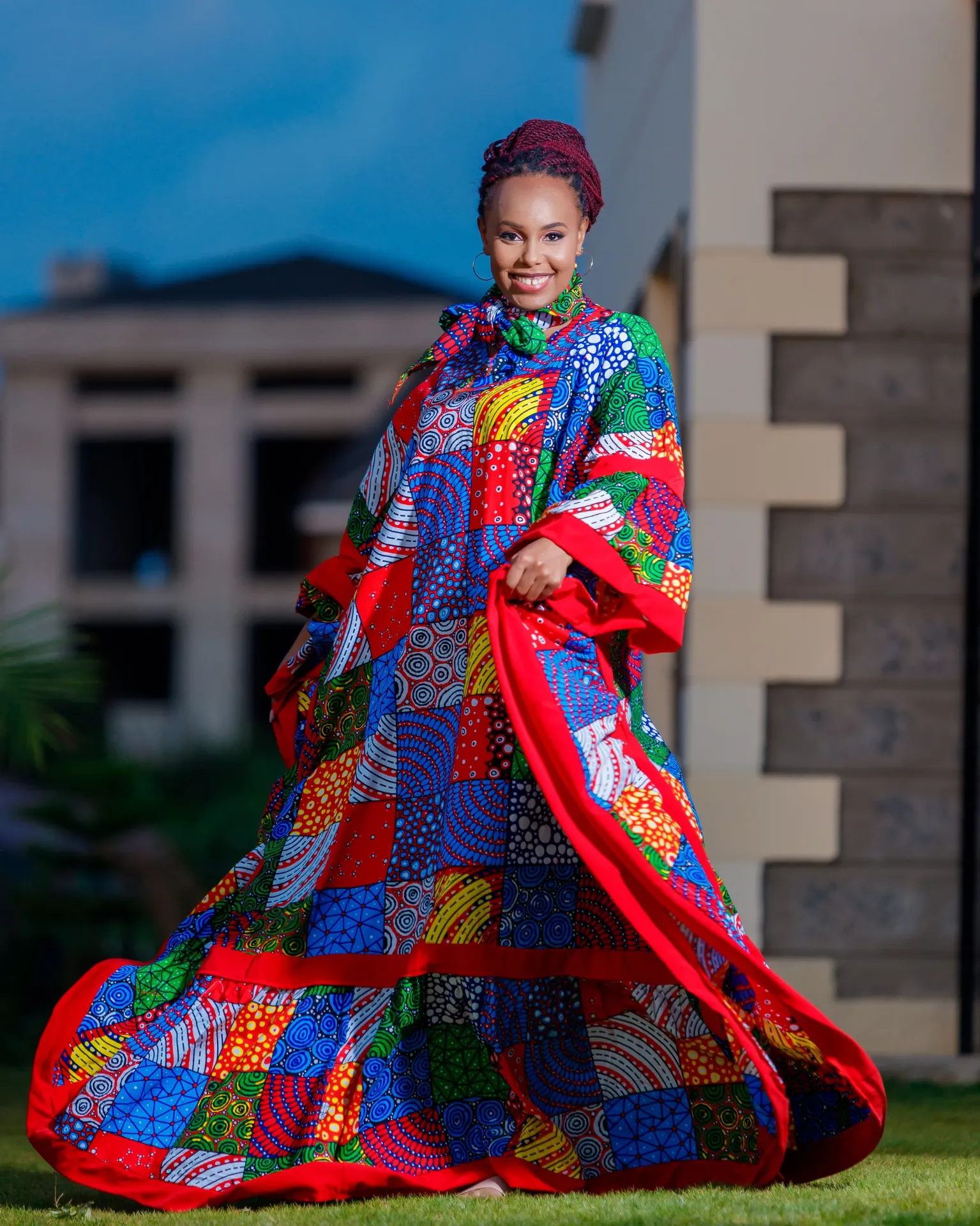 Ankara Longisa Kaftan Multi Red