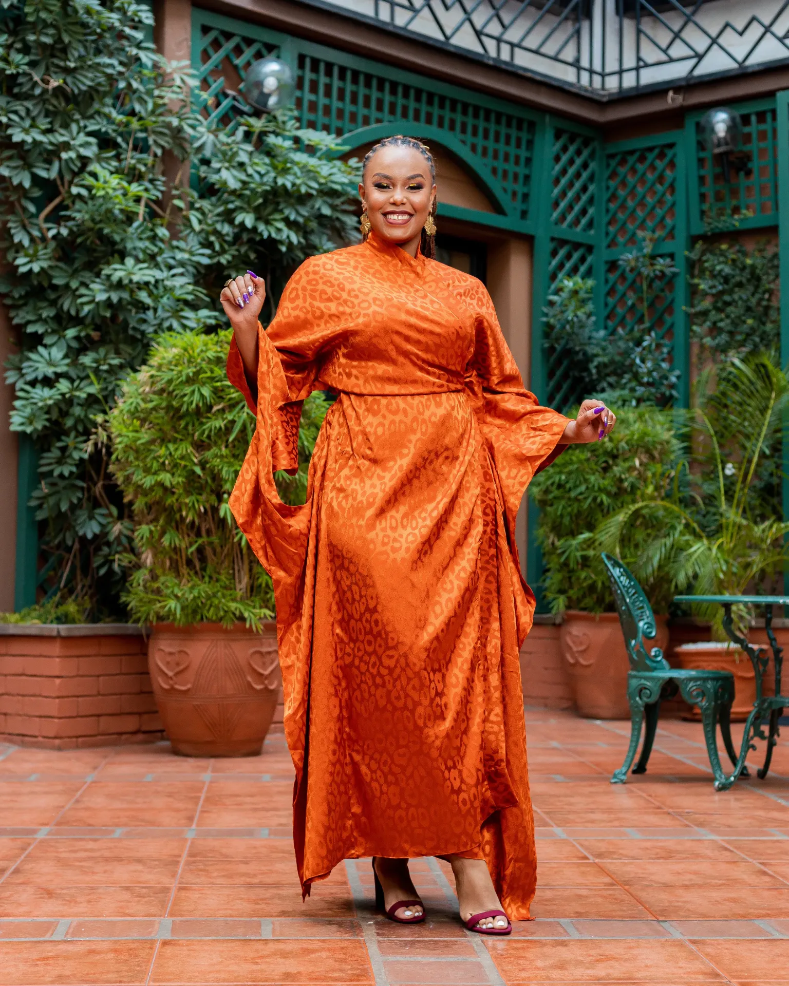 Awasi Dress Only - Fire Brown/ Burnt Orange