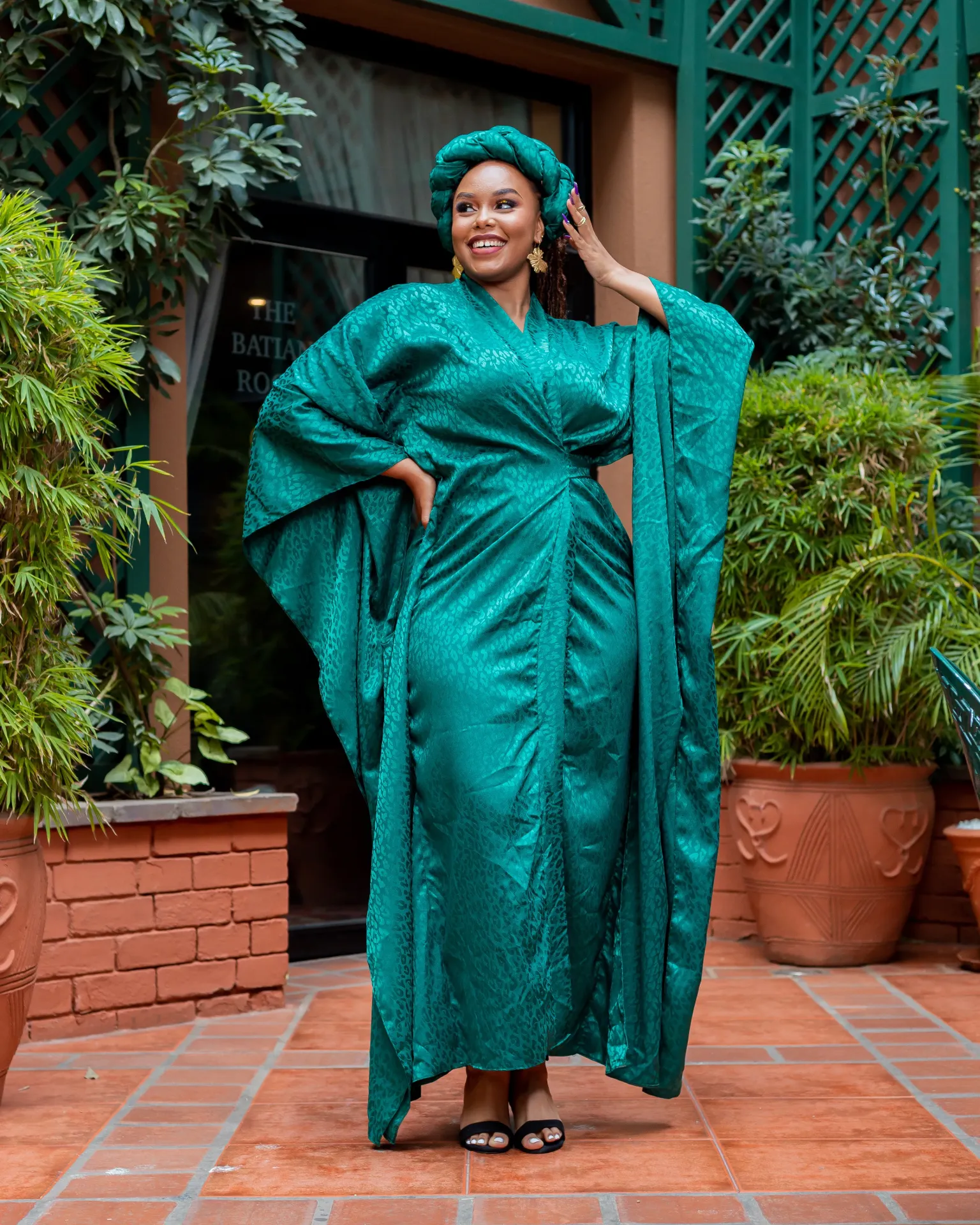 [Green] Awasi Dress Only Without Headband Emerald Green
