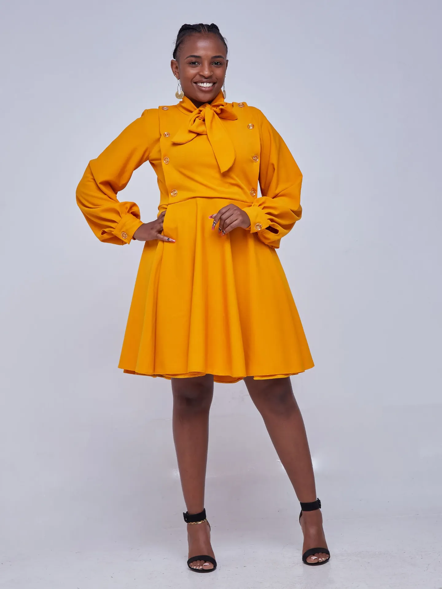 Ingile Dress Mustard Yellow