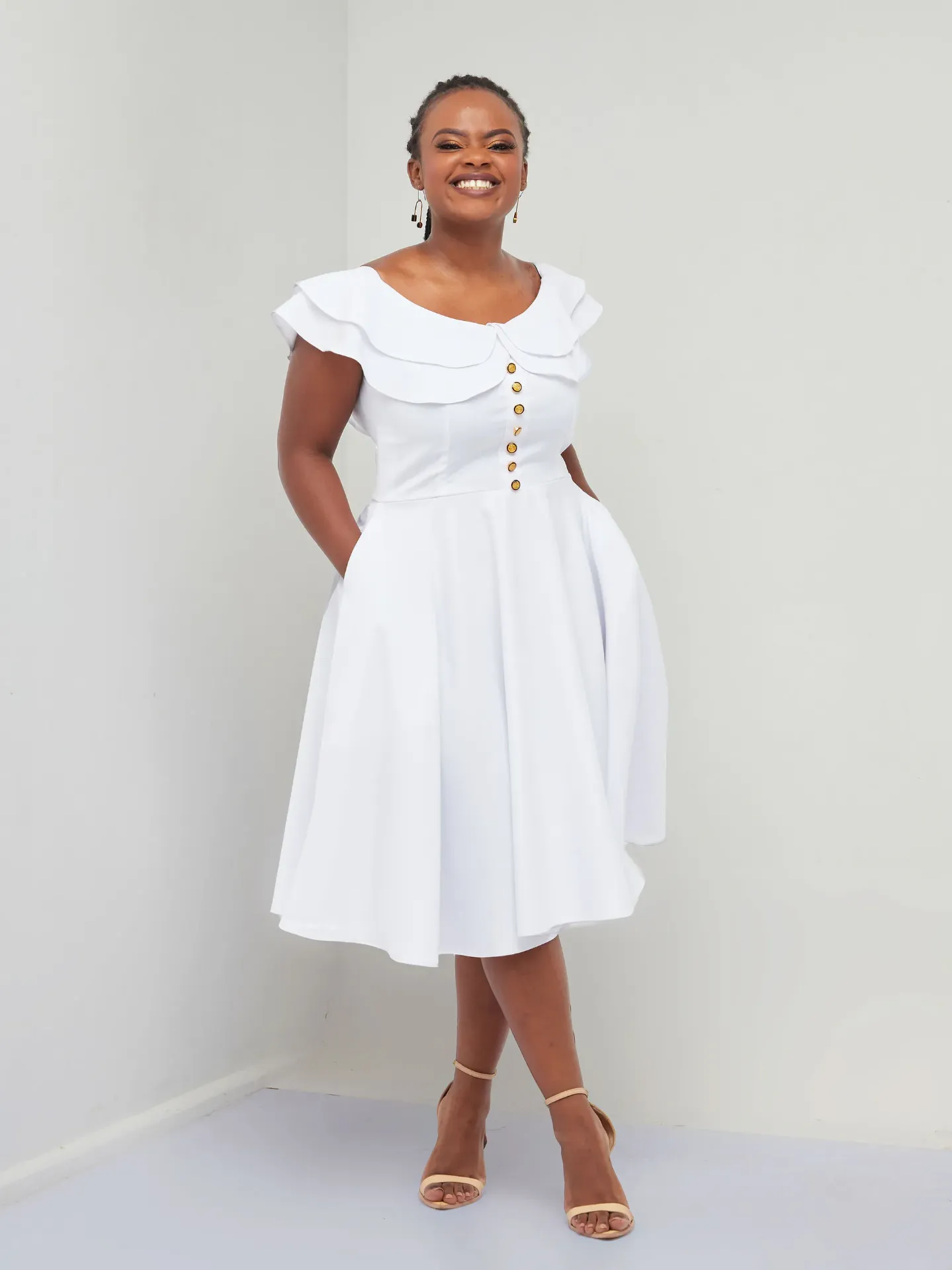 Iwua Midi Dress White