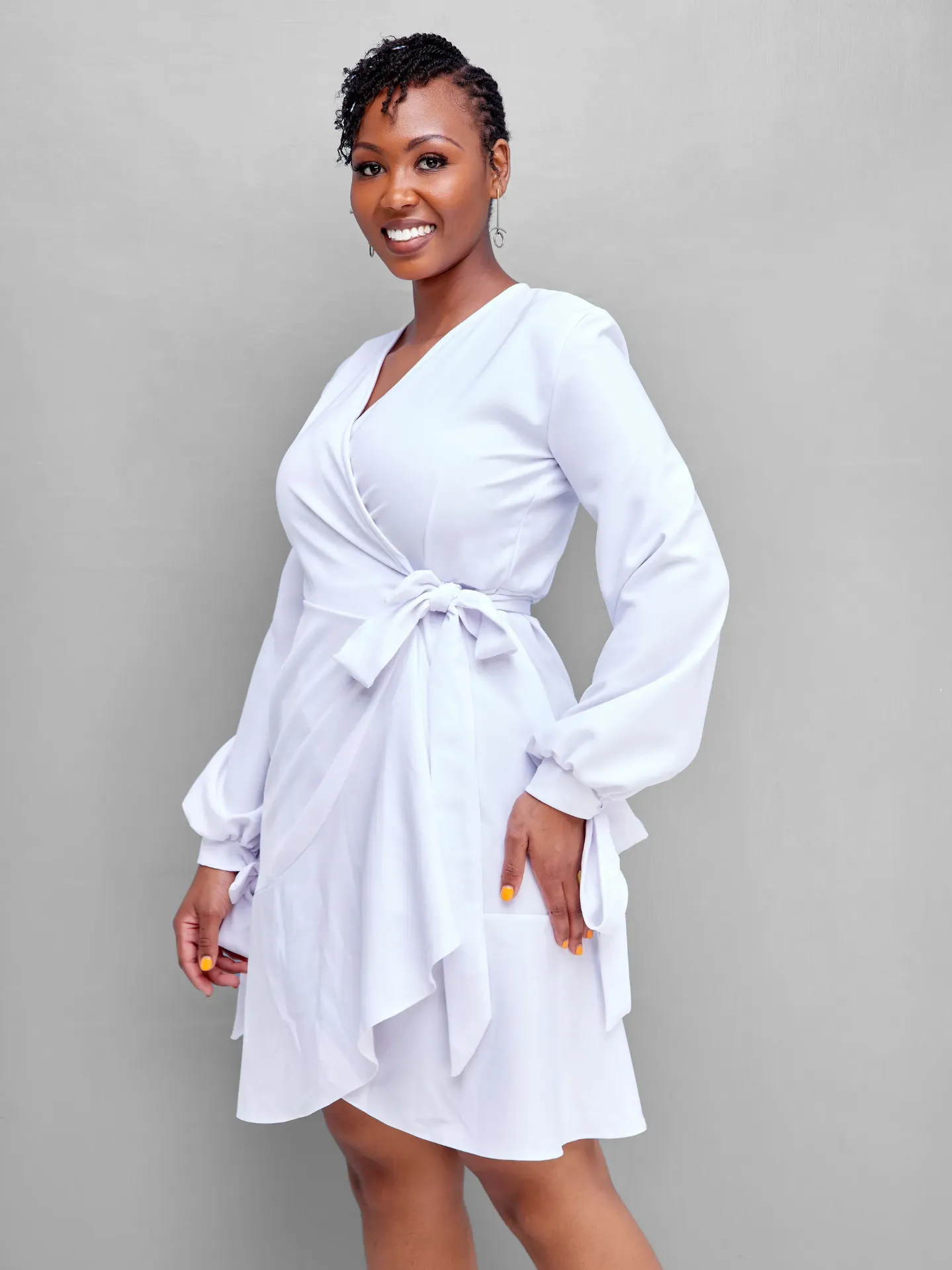 Kajire Wrap Dress White