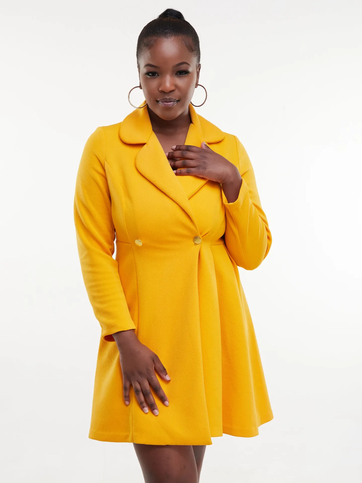 Kalasha Coat Dress Mustard Yellow