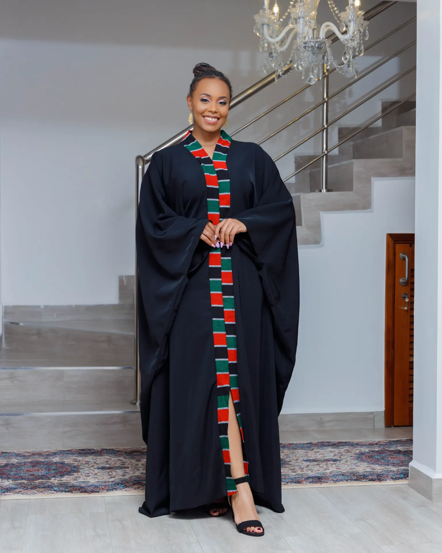 Kenyan Akado Kaftan Black