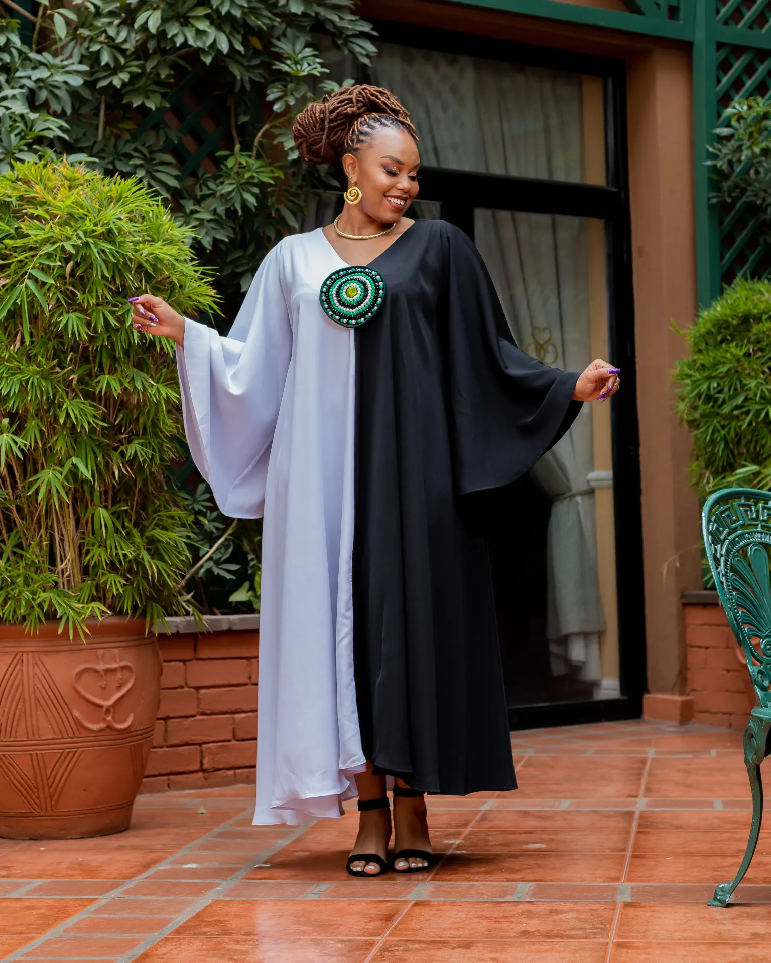Kodiaga Kaftan Green Black