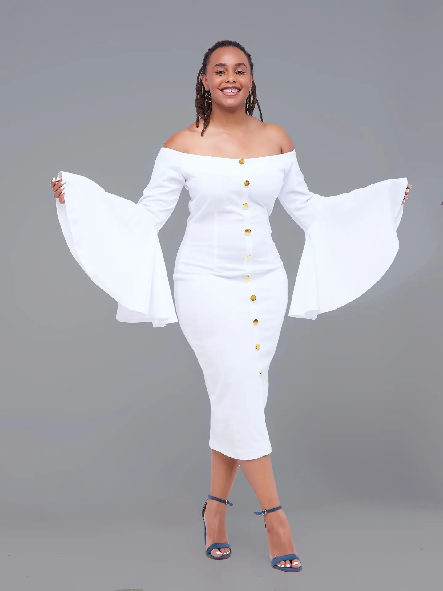 Koteyo Midi Dress White