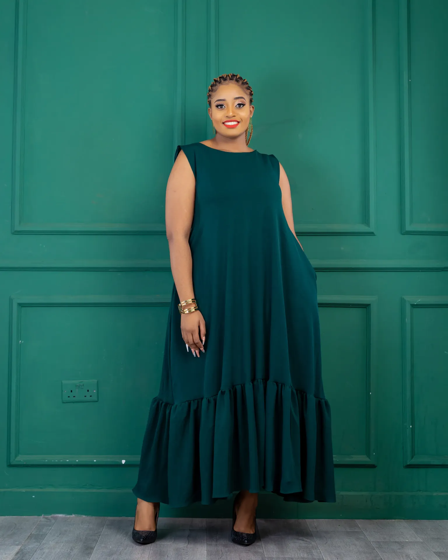 Lugala Dress Emerald Green