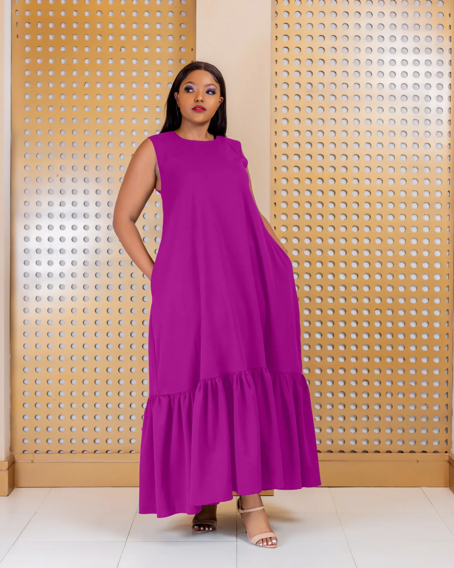 Lugala Dress Fuchsia