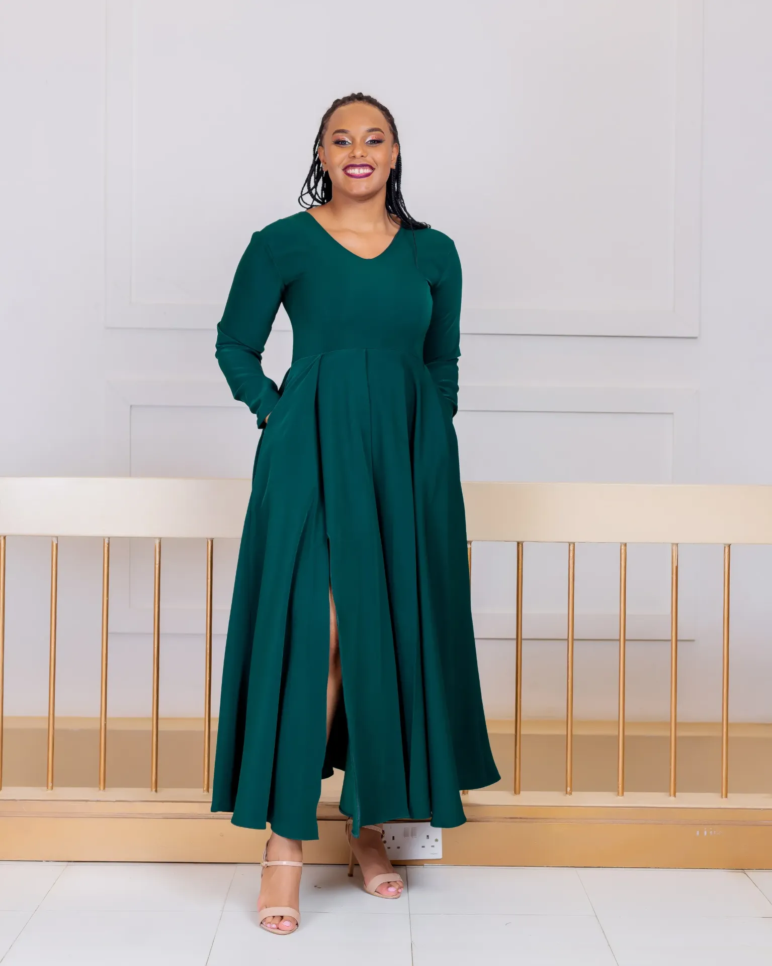 Lugulu Maxi Dress Emerald Green