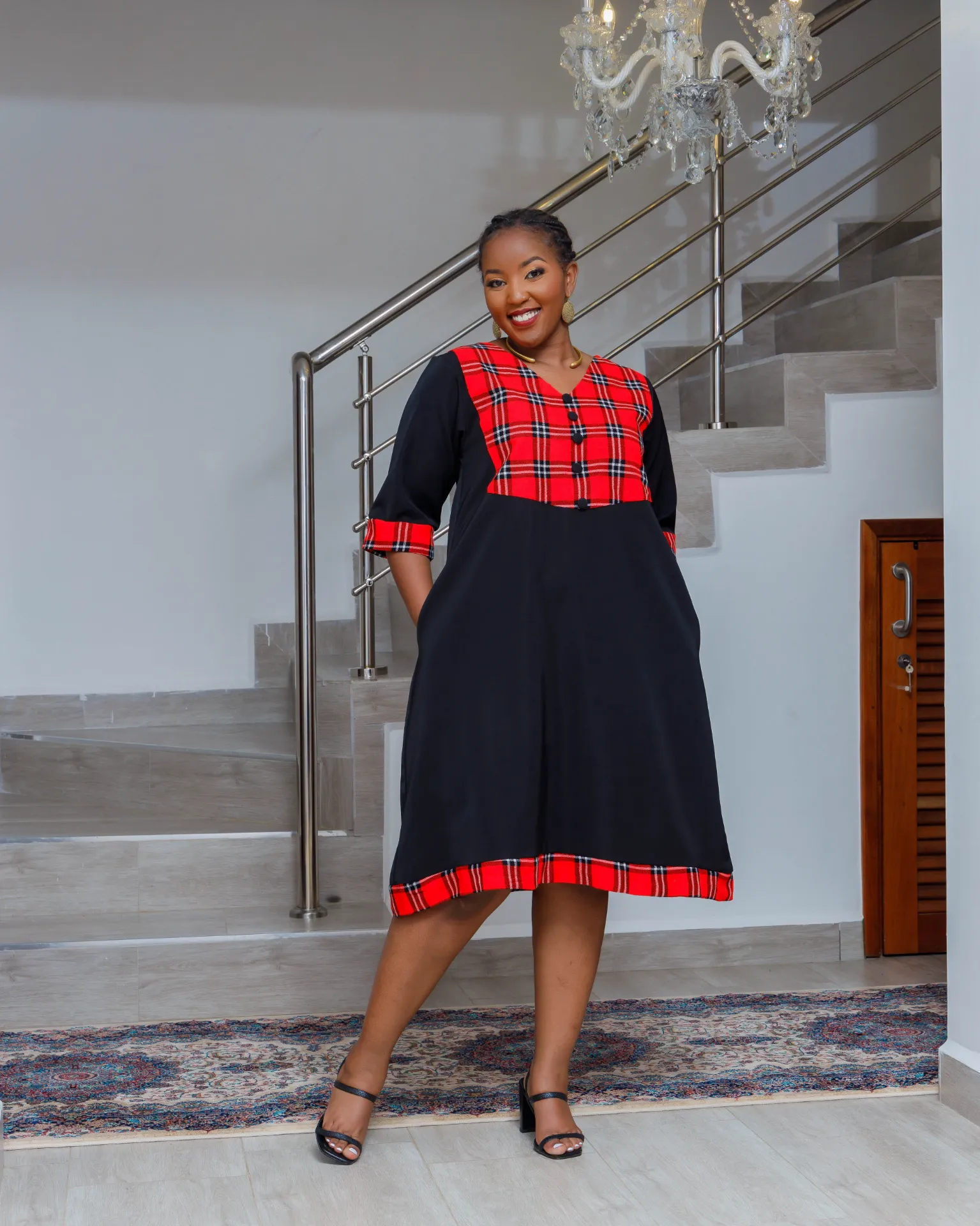 [Black] Maasai Luanda Dress Black (2XS)
