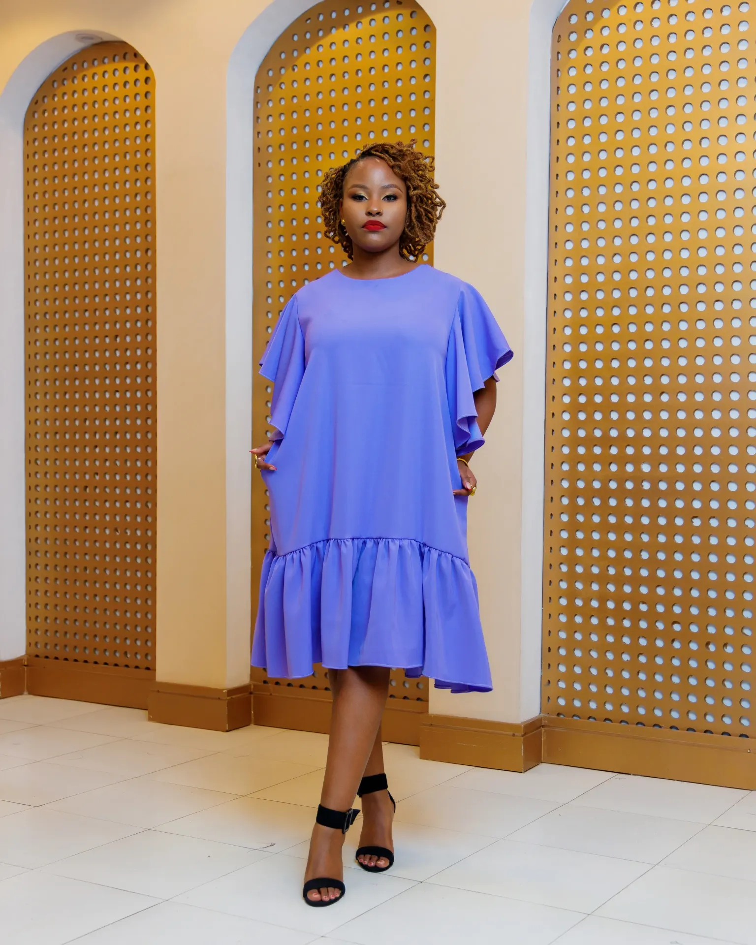 Maliki Shift Dress Lilac