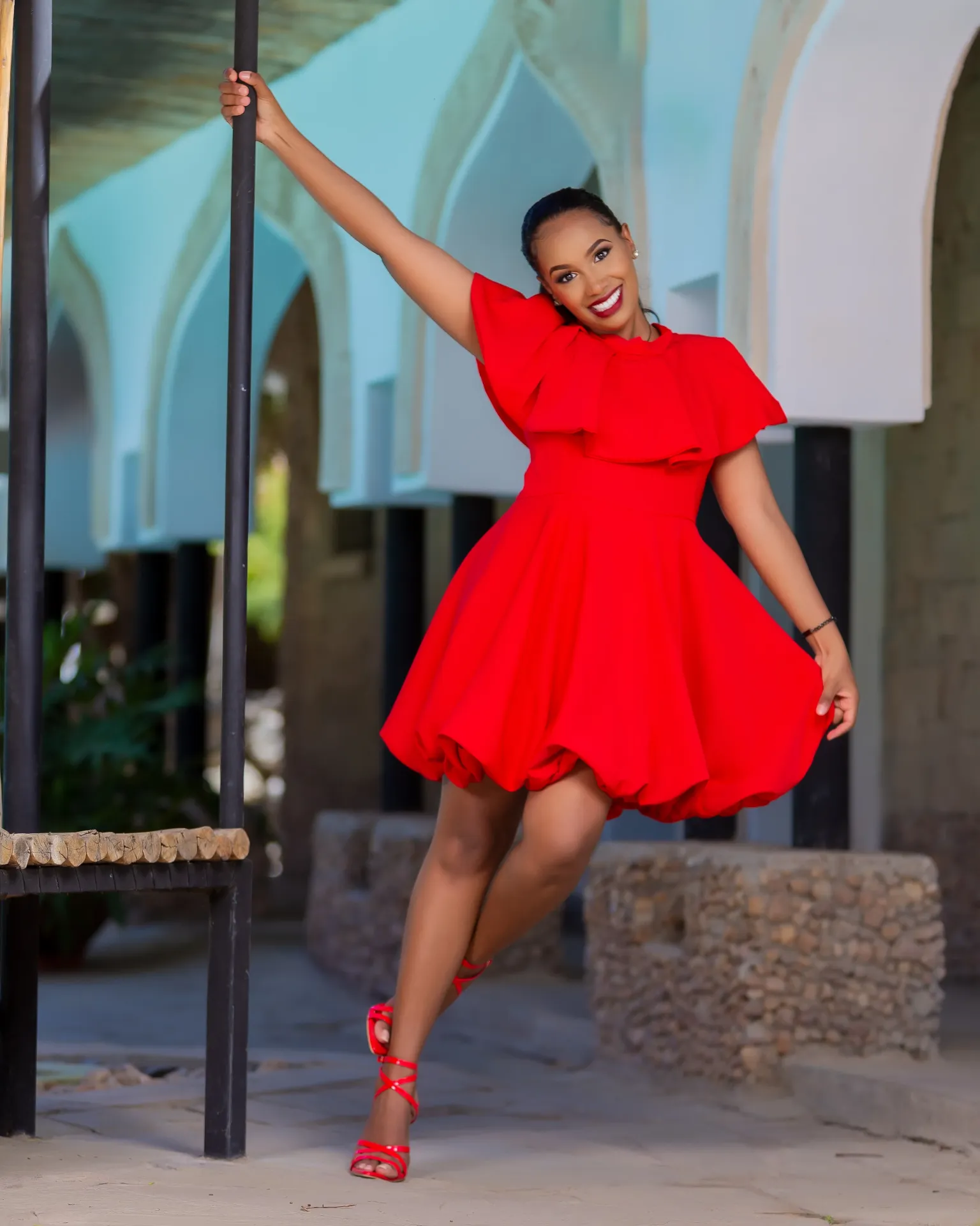 Nuru Dress Red