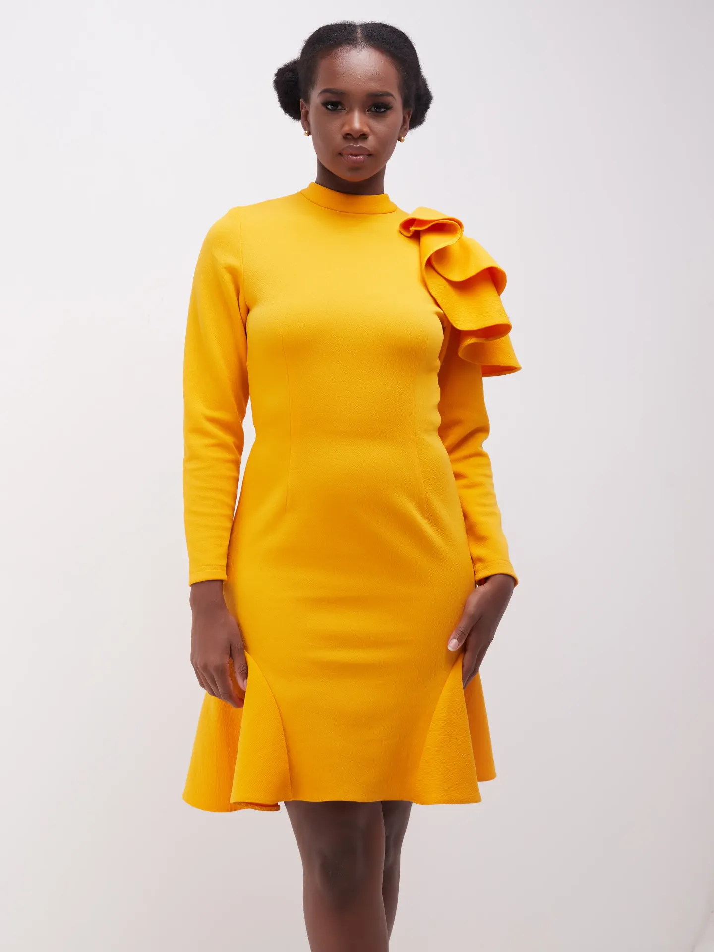 Roka Dress Mustard Yellow