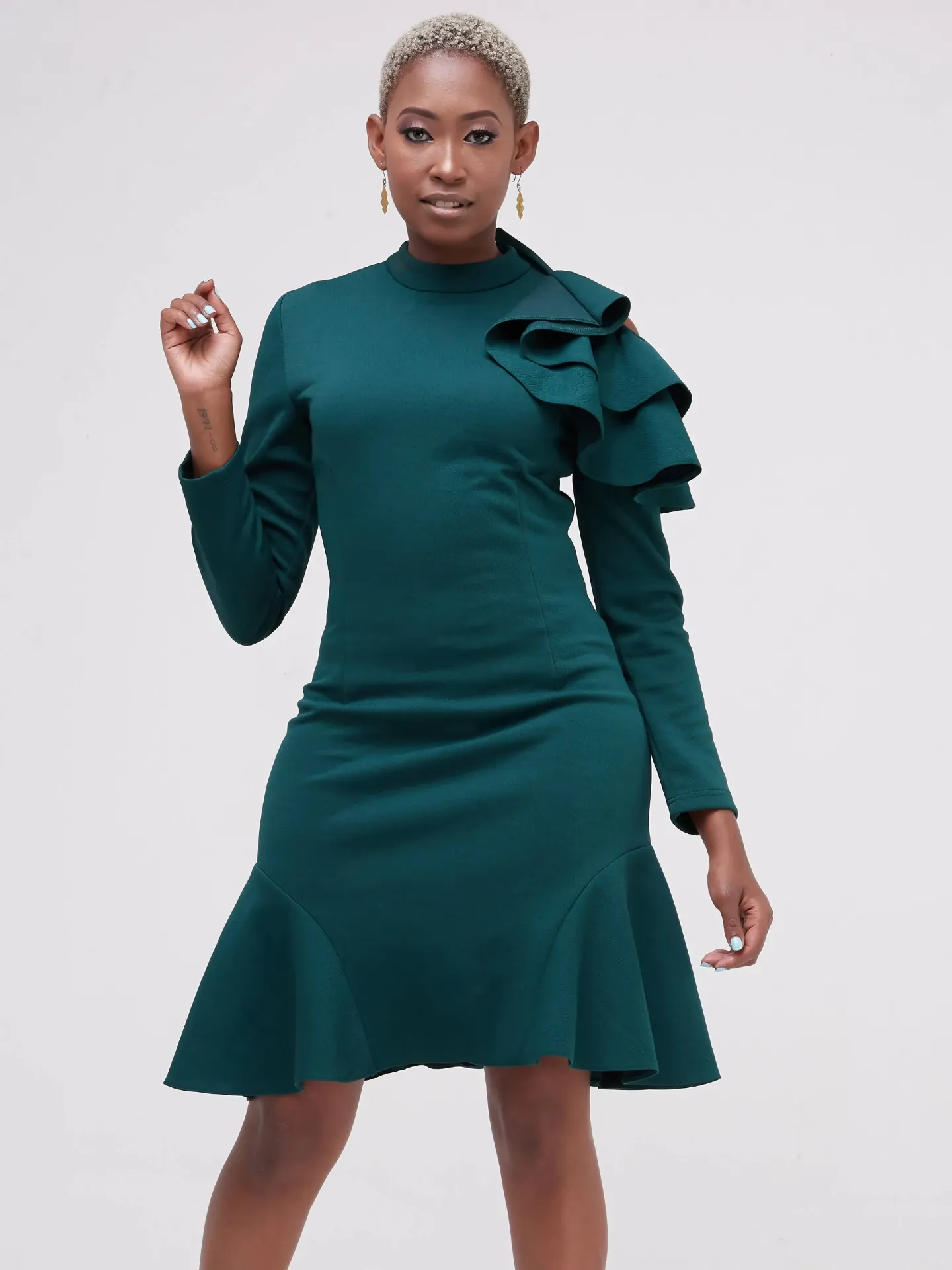 [Green] Roka Dress Mustard Yellow 1 (2XS)