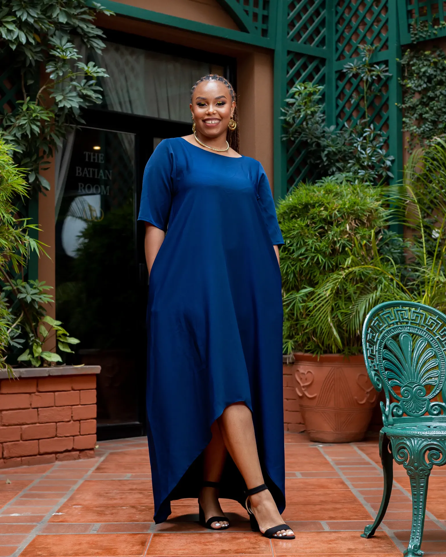 [Blue] Saito Dress Navy Blue (2XS)